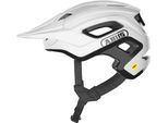 Mountainbikehelm ABUS "CLIFFHANGER MIPS" Gr. M, weiß, Helme, M Kopfumfang: 54cm - 58cm, glänzend, unifarben