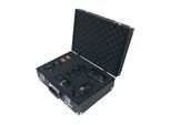 HMF 14501-02 Alu Fotokoffer, Waffenkoffer mit Rasterschaumstoff, 46 x 33 x 15 cm, Schwarz