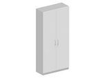 Schäfer Shop Genius Garderobenschrank TETRIS SOLID, 6 Ordnerhöhen, 1 Fachboden, Kleiderstange, abschliessbar, B 1000 x T 412 x H 2143 mm, weissalu/weiss