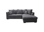 Cantus Ecksofa, Anthrazit, Kunststoff, 3-Sitzer, Füllung: Schaumstoff, Ottomane rechts, L-Form, 259x174 cm, Stoffauswahl, seitenverkehrt erhältlich, Rücken echt, Wohnzimmer, Sofas & Couches, Wohnlandschaften, Ecksofas