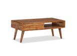 vidaXL Couchtisch mit Schublade Massivholz Geschnitzt 100x50x40 cm