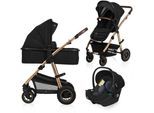 lionelo Kombikinderwagen Amber 3 in 1 Black Onyx