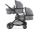 Hauck Zwillingskinderwagen Atlantic Twin melange grey