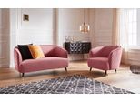 2-Sitzer HOME AFFAIRE "Oradea", rosa (rose), B:154cm H:78cm T:87cm, Samtoptik (100% Polyester), Sofas, mit eleganter Steppung auf Rückseite der Rückenlehne