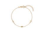 Armband JOBO "Glaube Liebe Hoffnung", rosa (roségoldfarben), Armbänder, Damen, 19cm, Silber 925 (Sterlingsilber), Armband, 925 Silber roségold vergoldet