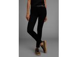 Skinny-fit-Jeans ARIZONA "Ultra-Stretch", Damen, Gr. 24, K + L Gr, schwarz (schwarz schwarz), Denim/Jeans, Obermaterial: 74% Baumwolle, 24% Polyester, 2% Elasthan, Basic, extraeng lang, Jeans, extra-enger Beinverlauf, normale Leibhöhe, mit Eingrifftaschen, Topseller