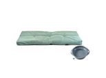 Rohrschneider ® Hundebett mit Anti-Rutsch-Boden, strapazierfähiges Kissen für Hunde und Katzen, B120 x T75 x H7 cm, inkl. Gratis-Wassernapf