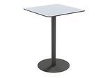 meet by Paperflow Outdoor-Tisch Cross, quadratisch, Tellerfuss, B 800 x T 800 x H 1100 mm, grau/mattschwarz