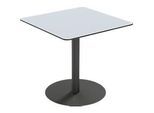 meet by Paperflow Outdoor-Tisch Cross, quadratisch, Tellerfuss, B 800 x T 800 x H 750 mm, grau/mattschwarz