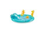 Happy People 77756 - Playcenter - Ocean mit Rutsche und Seepferdchen-Sprinkler (150x18cm) Planschbecken Pool