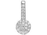 Kettenanhänger JOBO "Anhänger mit 24 Zirkonia", silber (silber 925), Schmuckanhänger, Damen, Silber 925 (Sterlingsilber), Kettenanhänger, 925 Silber