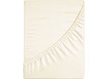 Spannbettlaken CASATEX "Jersey-Elasthan", beige (natur), 1 Stk., Jersey, 180-200x200-220 25cm, Jersey, Obermaterial: 96% Baumwolle, 4% Elasthan, Bettlaken, Spannbettlaken, mit Elasthan