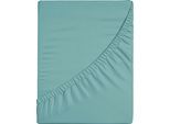 Spannbettlaken CASATEX "Jersey-Elasthan", blau (lagune), 1 Stk., Jersey, 180-200x200-220 25cm, Jersey, Obermaterial: 96% Baumwolle, 4% Elasthan, Bettlaken, Spannbettlaken, mit Elasthan