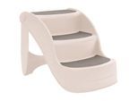 VidaXL Hundetreppe mit 3 Stufen (klappbar) creme