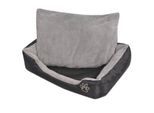 VidaXL Hundebett mit gepolstertem Kissen Schwarz/Grau 48 cm, 48 cm, 18 cm