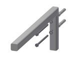 KWC Aquarotter Konsole, VARIUS, Edelstahl, weiß, 30x170x450 mm, für WT aus MIRANIT, 2030050886 2030050886