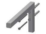 KWC Aquarotter Konsole, VARIUS, Edelstahl, weiß, 30x170x370 mm, für WT aus MIRANIT, 2030051360 2030051360