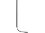 KWC Aquarotter WC-Spülrohr, mit Bogen, Kunststoff, d:28x1 mm, 700x250 mm, für WC-Spüler, 2030068209 2030068209