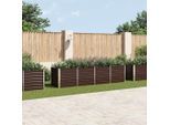 vidaXL Garten-Hochbeet Braun 320 x 80 x 77 cm Verzinkter Stahl
