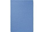 Babydecke BIEDERLACK "Babydecke Wool Knit", blau, B:75cm L:100cm, Wolle, Wohndecken, Babydecke, 75 x 100, mit kontrastfarbigem Patentrand
