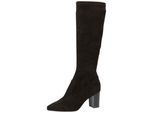 High-Heel-Stiefel CAPRICE "Caprice Stiefel Veloursleder", Damen, Gr. 36, schwarz, Veloursleder, Schuhe