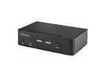 StarTech.com 2-Port DisplayPort KVM Switch, 8K 60Hz / 4K 144Hz, Single Display, DP 1.4, 2x USB 3.0 Ports, 4x USB 2.0 HID Ports, Push-Button & Hotkey Switching, TAA Compliant - OS Independent, Metal Housing (D86A2-2-PORT-8K-KVM) - KVM-/Audio-/USB-S...