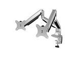 ICY BOX IB-MS504-T - Befestigungskit - einstellbarer Arm - für 2 Monitore - Schwarz, Silber
