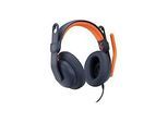 Logitech Zone Learn Wired Over-Ear Headset for Learners, USB-C - Kopfhörer mit Mikrofon - ohrumschließend - Ersatz - kabelgebunden - USB-C