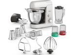 TEFAL Küchenmaschine "QB525B Bake Partner", weiß (weiß, silber), B:37,2cm H:57,2cm T:39,6cm, Küchenmaschinen, langlebiges Metallgetriebe, planetarisches Rührsystem, Küchenmaschine