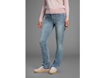 Bootcut-Jeans ARIZONA "Ultra-Stretch", Damen, Gr. 96, K + L Gr, blau (blau used), Denim/Jeans, Obermaterial: 74% Baumwolle, 24% Polyester, 2% Elasthan, Basic, extraeng lang, Jeans, normale Passform, Baby-Bootcut, Used-Look-Waschung, Topseller