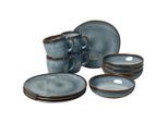 like.Villeroy & Boch Frühstücksservice Lave Gris, Dunkelgrau, Keramik, 12-teilig, 34.5x19.4x32 cm, Essen & Trinken, Geschirr, Geschirr-Sets, Kaffeeservice
