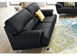 3-Sitzer TRENDMANUFAKTUR "Cecilia, in italienischem Design, bequem", schwarz, B:200cm H:87cm T:90cm, Microfaser PRIMABELLE (100% Polyester);NaturLEDER (echtes Rindsleder) in Sitz und Rücken. Korpus in passendem Kunstleder SOFTLUX bezogen;Luxus-Microfaser ALCAZAR (100% Polyester);Kunstleder SOFTLUX, Sofas, mit Chromfüßen