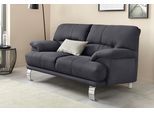 2-Sitzer TRENDMANUFAKTUR "Cecilia II, mit italienischem Design, tollen Details", grau (grafit), B:162cm H:87cm T:89cm, Struktur fein (100% Polyester);Microfaser Vintage (100% Polyester);Struktur (100% Polyester), Sofas, und tollem Sitzkomfort