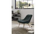 Relaxsessel SALESFEVER "Toulon - Komfortabler Loungesessel", grün (grün, holzfarben), B:76cm H:85cm T:85,6cm, Sessel, Relaxsessel, mit XXL-Steppung, mit schwarzen oder naturfarbenen Beinen