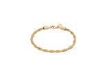 Armband ELLI PREMIUM "Kordel Gedreht Elegant Basic 925 Silber" Gr. 16, gold, Armbänder, Damen, 16cm, ohne Stein, Silber 925 (Sterlingsilber), Armband