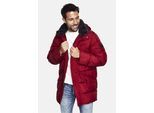 Steppjacke NEW CANADIAN, Herren, Gr. 24, rot, 100% Polyester, unifarben, lang, ohne Ausschnitt, Jacken Steppjacke, mit abnehmbarem Innenkragen