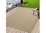 Teppich MERINOS "Kenzy", beige (natur), B:240cm H:10mm L:340cm, Polypropylen, Teppiche, Teppich, robuster In- und Outdoor Teppich im natürlichen Jute-Look, wetterfest