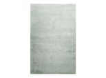 Teppich HOMIE LIVING "Pisa", grün (hellgrau grün), B:160cm H:25mm L:230cm, Polyester, Teppiche, Teppich, Hochflor, Microfaser, uni, weich, Shaggy, Wohnzimmer, Schlafzimmer