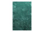Teppich HOMIE LIVING "Pisa", grün (smaragd grün), B:120cm H:25mm L:170cm, Polyester, Teppiche, Teppich, Hochflor, Microfaser, uni, weich, Shaggy, Wohnzimmer, Schlafzimmer