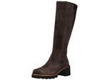 Stiefel PAUL GREEN "Paul Green Stiefel Veloursleder", Damen, Gr. 40, braun (mocca), Veloursleder, Schuhe Stiefel
