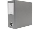 Biella Ordner, Spezialformat, A6, Rückenbreite 80 mm, Hebelmechanik, Griffloch, auswechselbares Rückenschild, Kunststoff, grau