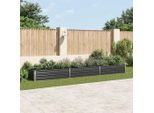 vidaXL Garten-Hochbeet Verzinkter Stahl 480x80x45 cm Anthrazit
