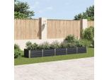 vidaXL Garten-Hochbeet Verzinkter Stahl 400x80x45 cm Anthrazit