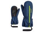 Fäustlinge ZIENER "LANGELO-Z AS glove mini", Baby, Gr. 4, blau (hale navy stru), Polyester, Handschuhe Fäustlinge