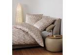 Bettwäsche JANINE "Mako-Satin98121 07", beige, B/L: 135cm x 200cm, 1 Stk., 1 Stk., Mako-Satin, B/L: 80cm x 80cm, Mako-Satin, Obermaterial: 100% Baumwolle, Bettwäsche, Bettwäsche, mit Reissverschluss