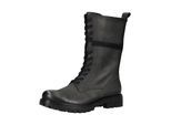 Schnürstiefel JOSEF SEIBEL "Josef Seibel Stiefel Leder", Damen, Gr. 38, grau (asphalt), Leder, Schuhe Schnürstiefel