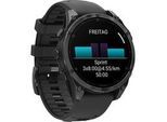 fēnix 8 - 47 mm, AMOLED, Smartwatch Schwarz/Schiefergrau, Silikon-Armband, Edelstahl