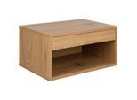Mid.you Nachtkästchen , Eichefarben , Holzwerkstoff , 1 Schubladen , 50x24.3x35 cm , Reach , hängend , Schlafzimmer, Nachtkästchen