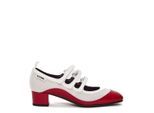 Carel Paris Hohe Schuhe - Pump Heel 4 Cm White And Red Net - Gr. 36 (EU) - in Weiß - für Damen