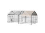 PawHut Kleintiergehege Stahl, Kunststoff